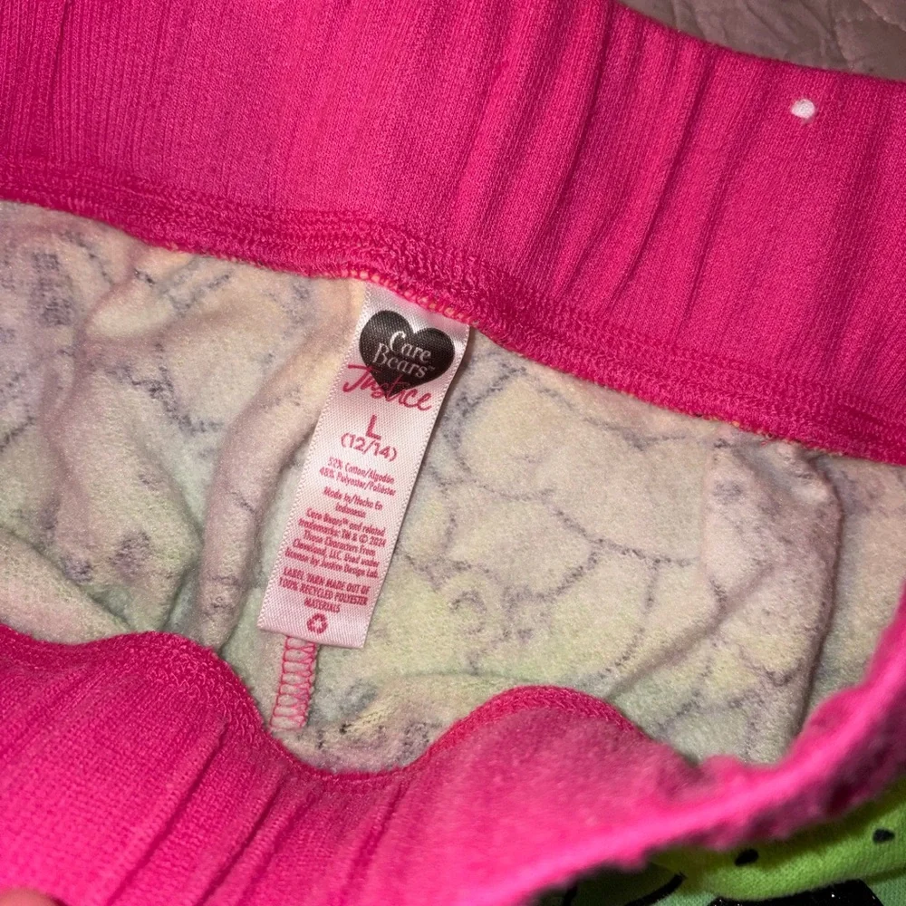 Justice Kids Rainbow Care Bears Sweatpants - Pink, Purple, Blue, Green, Yellow
